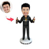Custom Bobblehead Holding Two Bottles Of Wine - BobbleGifts AU