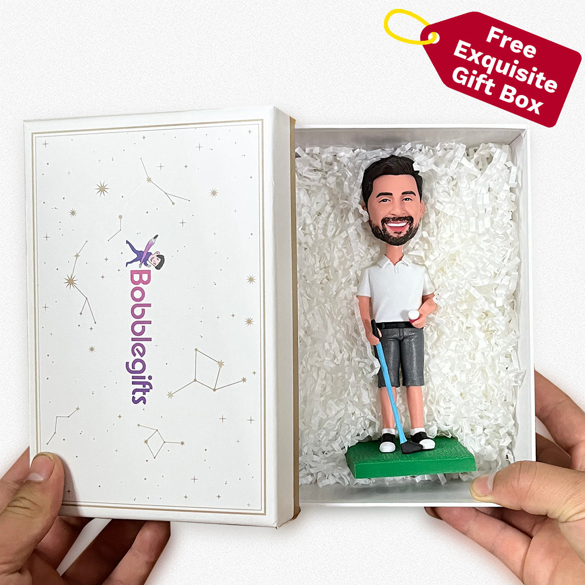 Playing Golf Personalized Custom Bobble Head Doll