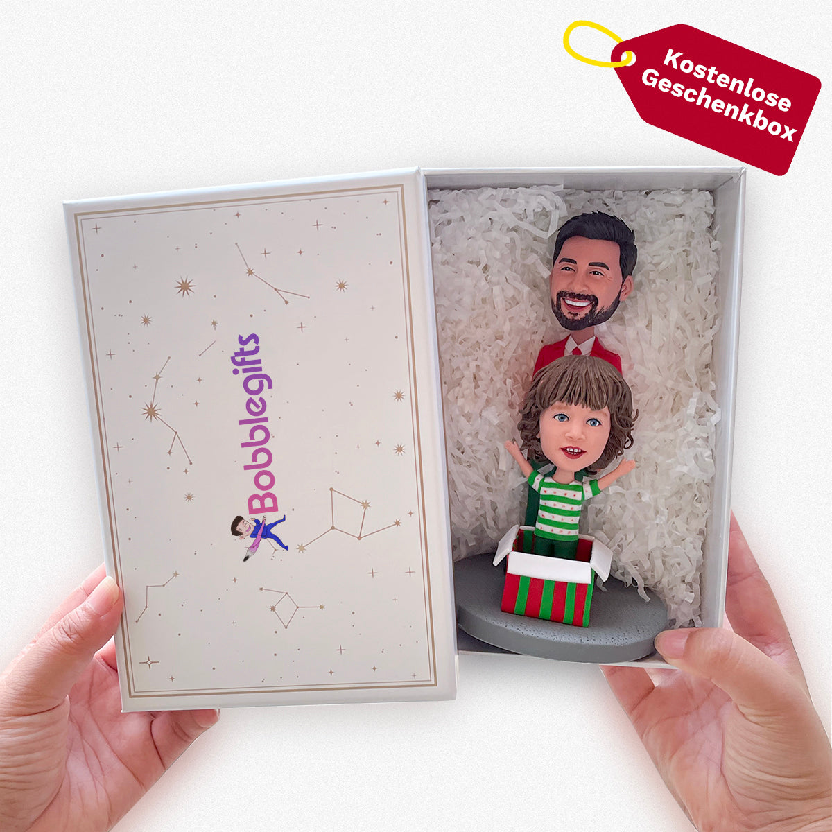 Personalized Custom Family Bobbleheads with 3 Kids From Photo ...