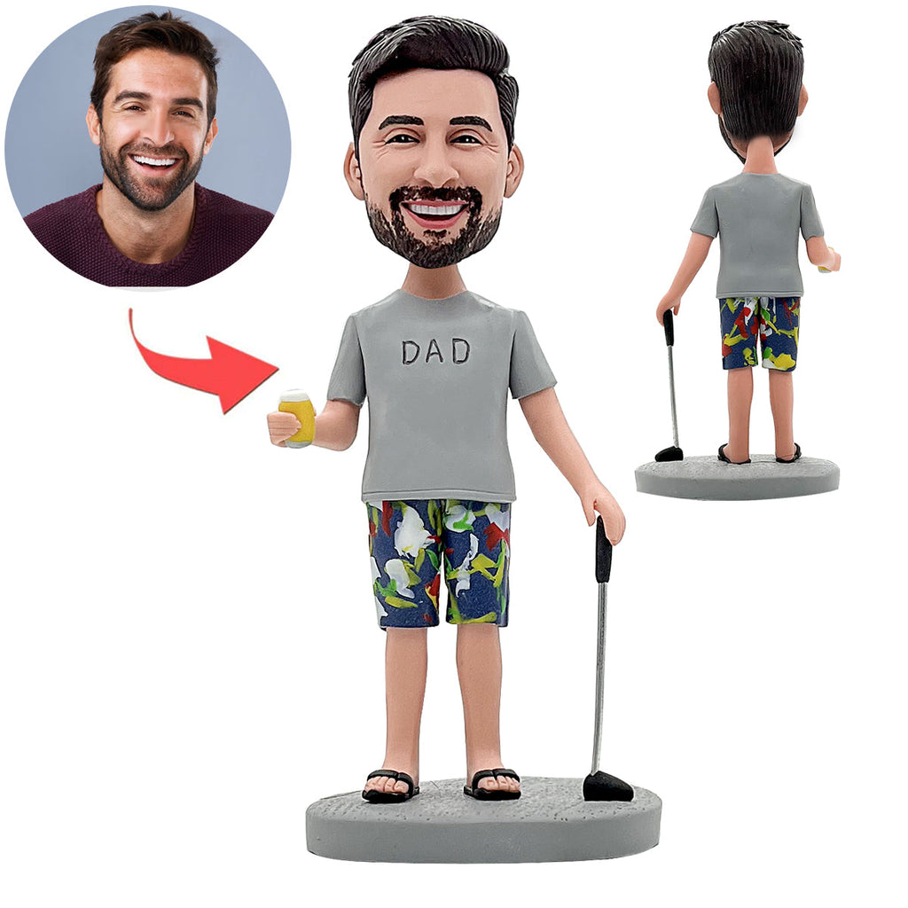 Golf Dad Personalized Bobblehead