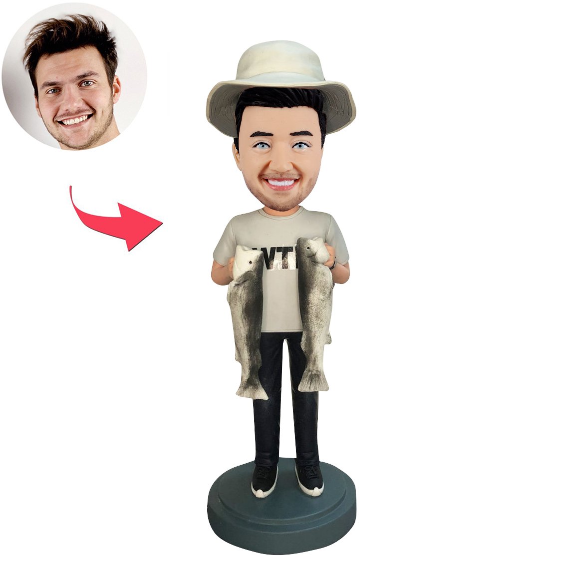 Personalized Fisherman Figurines - BobbleGifts AU